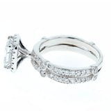 2.46ct/tw princess cut diamond 14K white gold ring