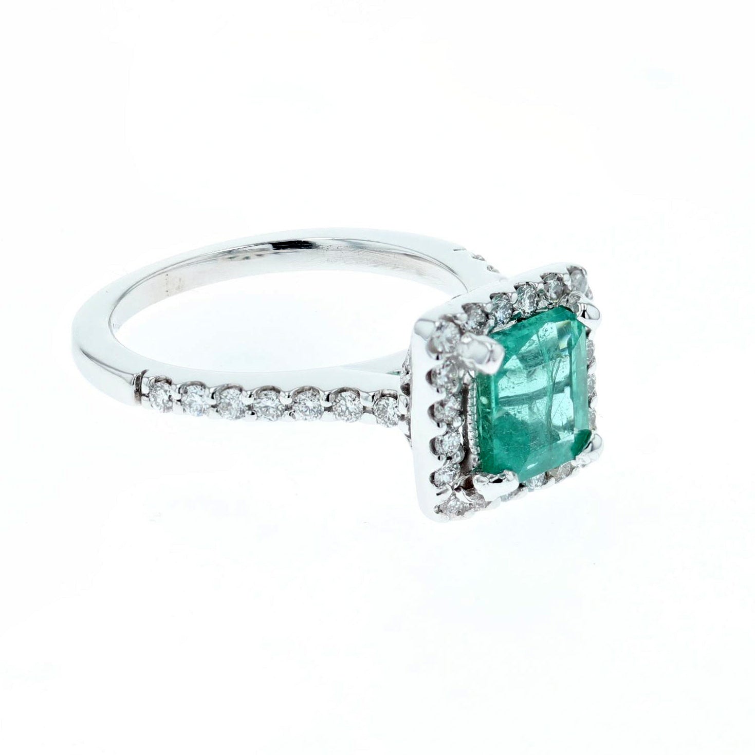 1.5ct emerald 14k white gold