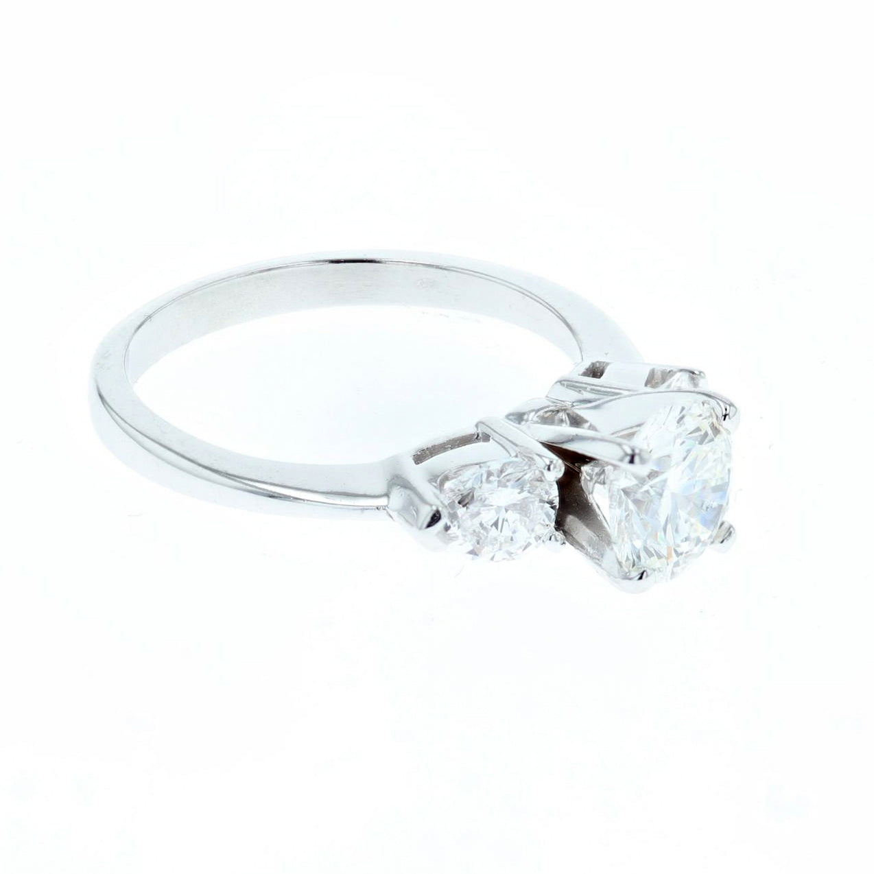 1.55ct/tw diamond trinity engagement ring