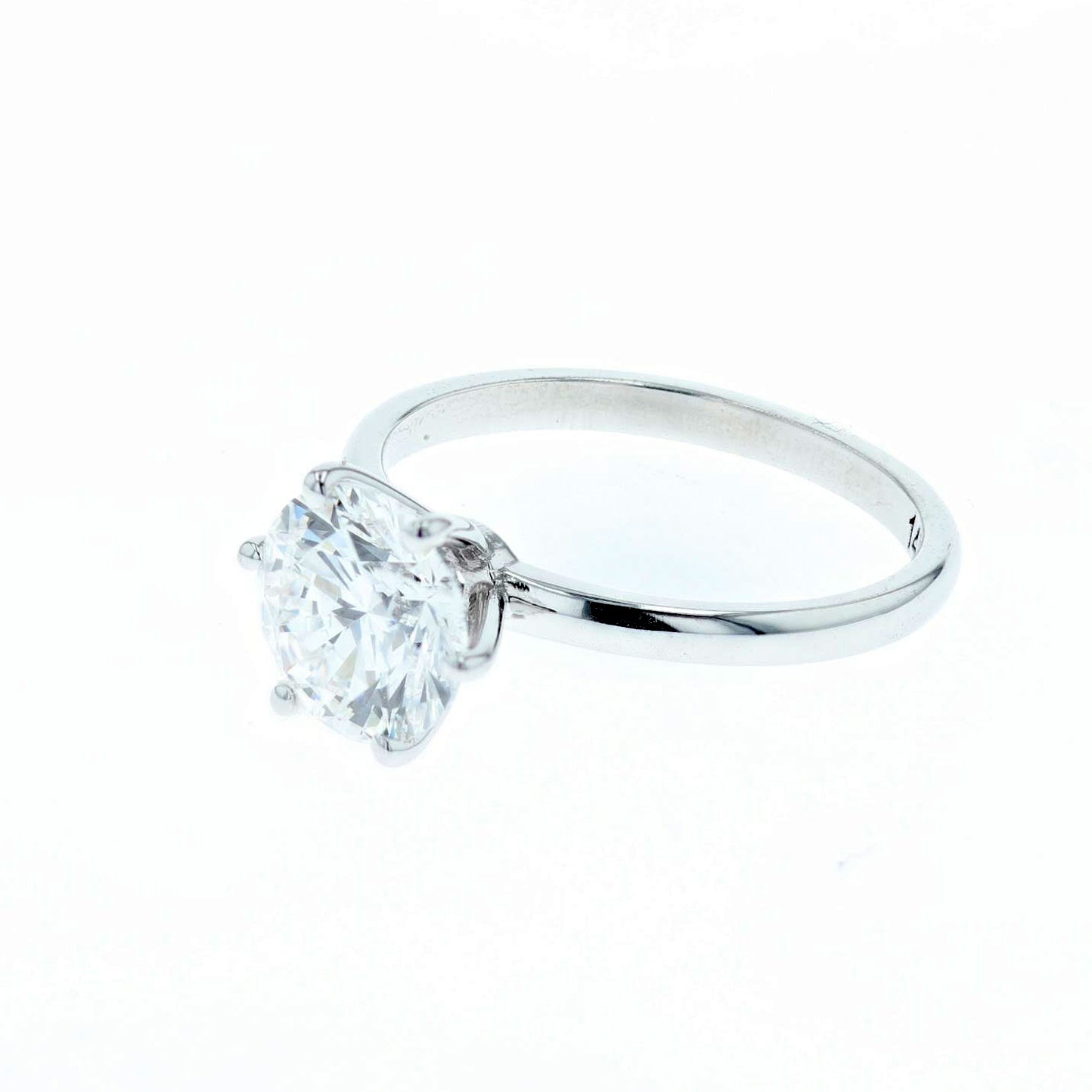 2.04ct Lab grown diamond engagement ring 14k white gold