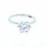 2.08ct lab grown diamond ring 14k white gold