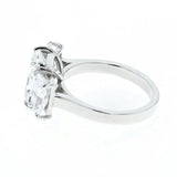 4.67ct/tw 3 stone diamond ring 14k white gold