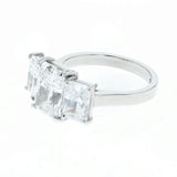 4.67ct/tw 3 stone diamond ring 14k white gold