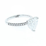 2.55ct heart shape lab diamond engagement ring 14k white gold