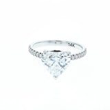 2.55ct heart shape lab diamond engagement ring 14k white gold