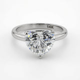 2.81 ct heart brilliant lab engagement ring