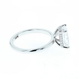 2.01 radiant cut lab grown diamond engagement ring 14k white gold