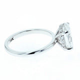 3.04 oval cut lab grown diamond engagement ring 14k white gold