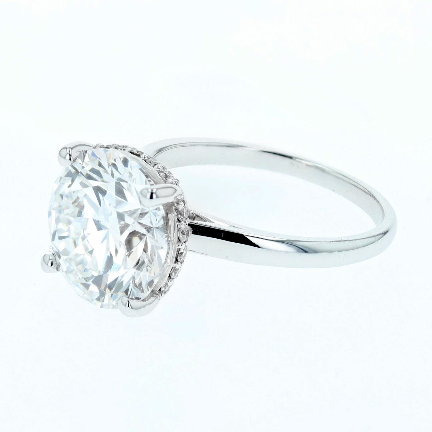 5.5ct lab grown diamond ring 14k white gold