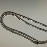 Diamond lab tennis neckalce 14K white gold