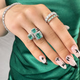 1.5ct emerald 14k white gold