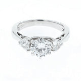 1.1ct brilliant cut diamond platinum engagement ring.