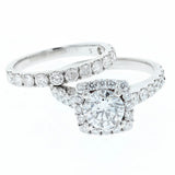 2.20ct/tw diamond engagement ring set GIA
