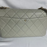 CHANEL
Medium Flap In grey Quilted Lambskin Leather With Resin Bi-Colour Chain