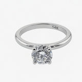 1ct Lab grown diamond in 14k white gold ring.