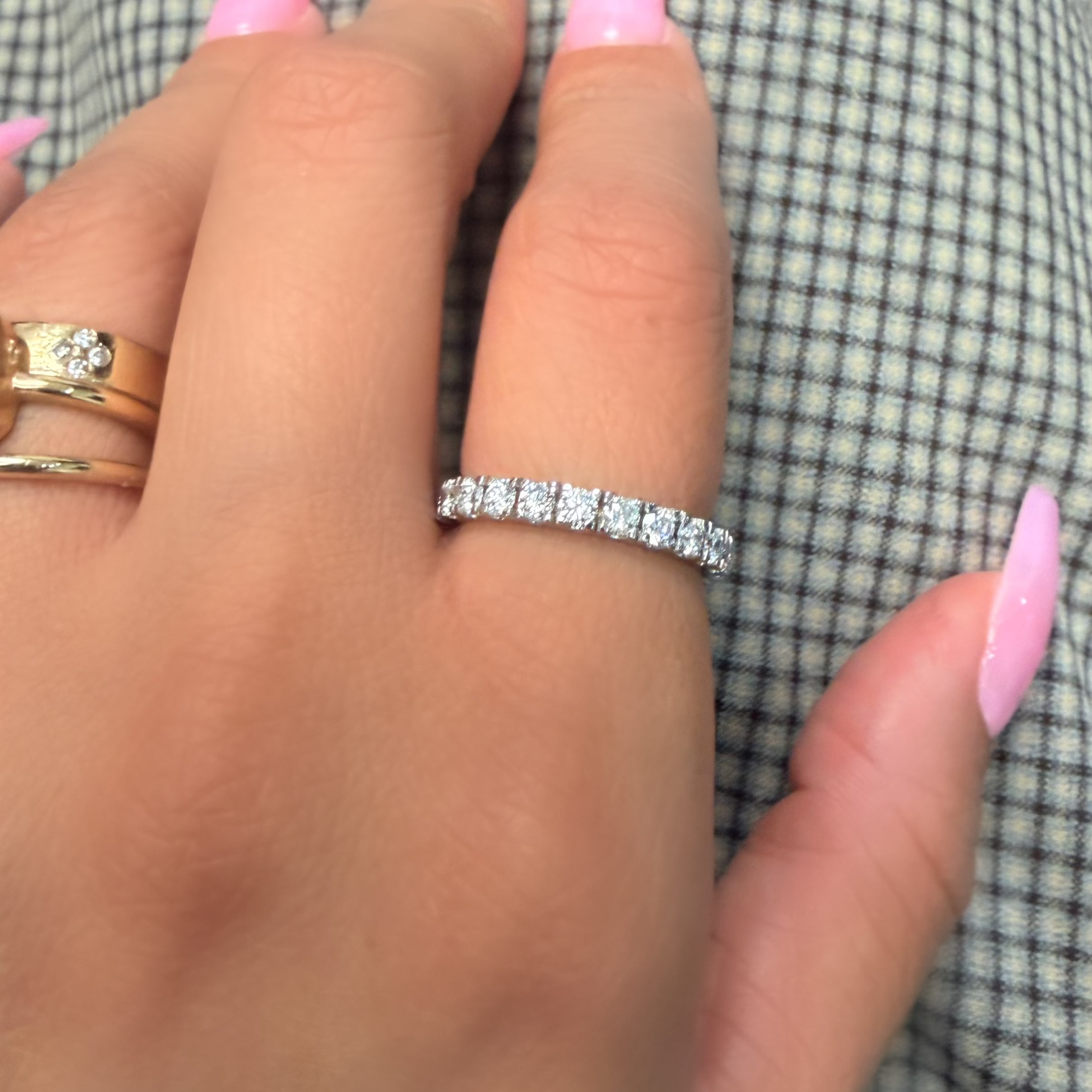 1.5ct lab diamond eternity band