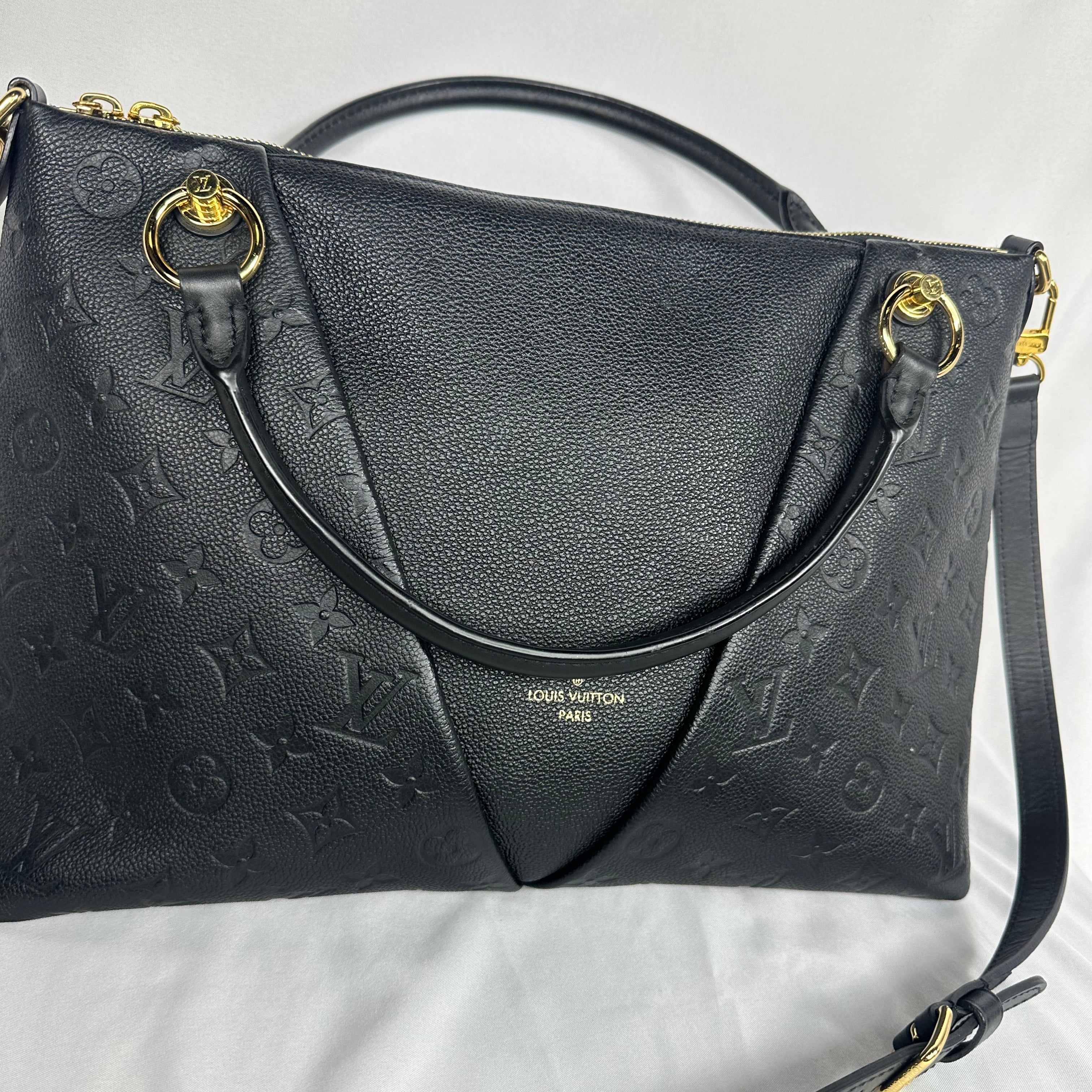LOUIS VUITTON BLACK EMPREINTE V TOTE MM