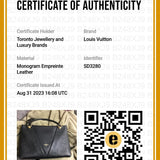 LOUIS VUITTON BLACK EMPREINTE V TOTE MM
