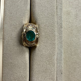 Natural emerald ring in 18k