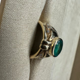 Natural emerald ring in 18k
