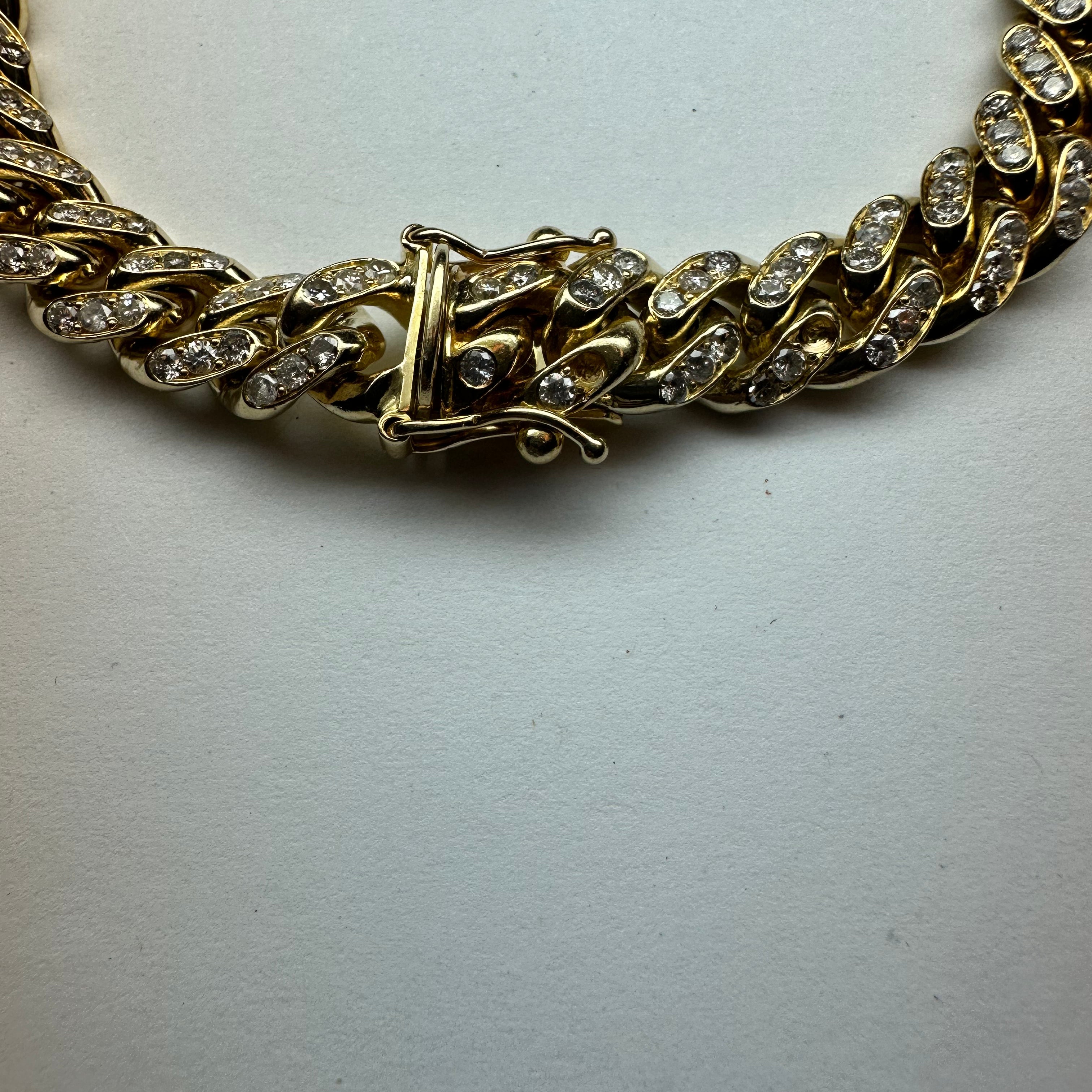 Natural Diamond Cuban link bracelet
