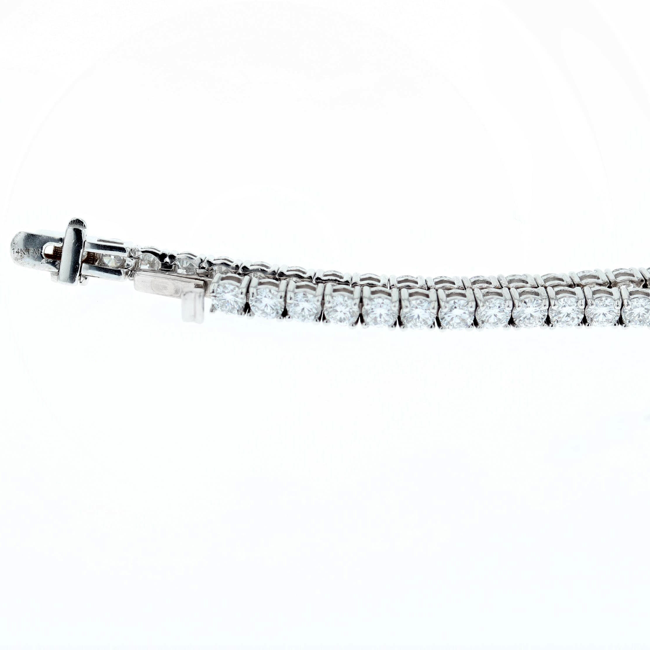 5.5ct/tw lab grown diamond tennis bracelet 14K white gold