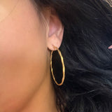 18k yellow gold hoop earrings 50mm