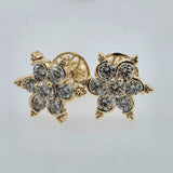 14K yellow gold diamond earrings 1.5ct/tw
