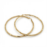18k yellow gold hoop earrings 50mm