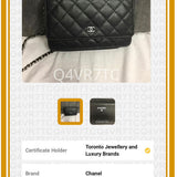 Chanel classic wallet on chain