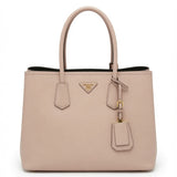 Beige Medium Prada Galleria Saffiano leather tote bag with wallet
