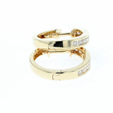 0.40ct/tw diamond huggie earrings 14K yellow gold