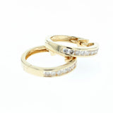 0.40ct/tw diamond huggie earrings 14K yellow gold