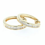 0.40ct/tw diamond huggie earrings 14K yellow gold