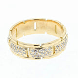 18K yellow gold band 1ct/tw sectional