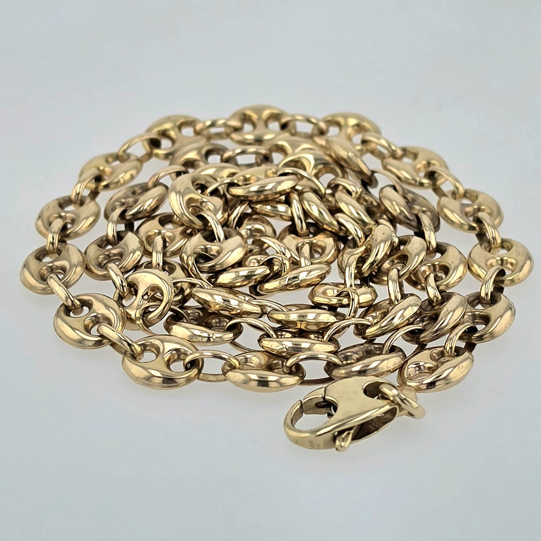 10K yellow gold vintage gucci link necklace