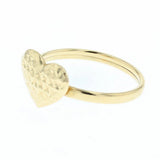 18K yellow gold vintage hollow heart ring