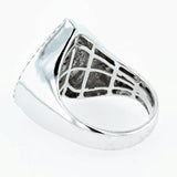Pave heart Diamond ring 14k white gold