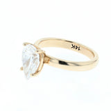 2.01ct pear shape lab grown diamond ring 14K yellow gold