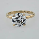 14k 2.63ct round lab diamond engagement ring