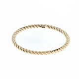 14K yellow gold twisted rope ring 1.5mm