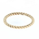 14K yellow gold twisted rope ring 2.2mm