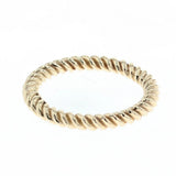 14K yellow gold twisted rope ring 2.7mm