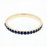 14K yellow gold sapphire eternity band stacker
