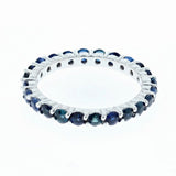 14K white gold blue sapphire eternity band