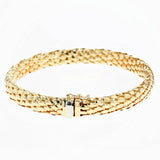 18K yellow gold snake link bracelet