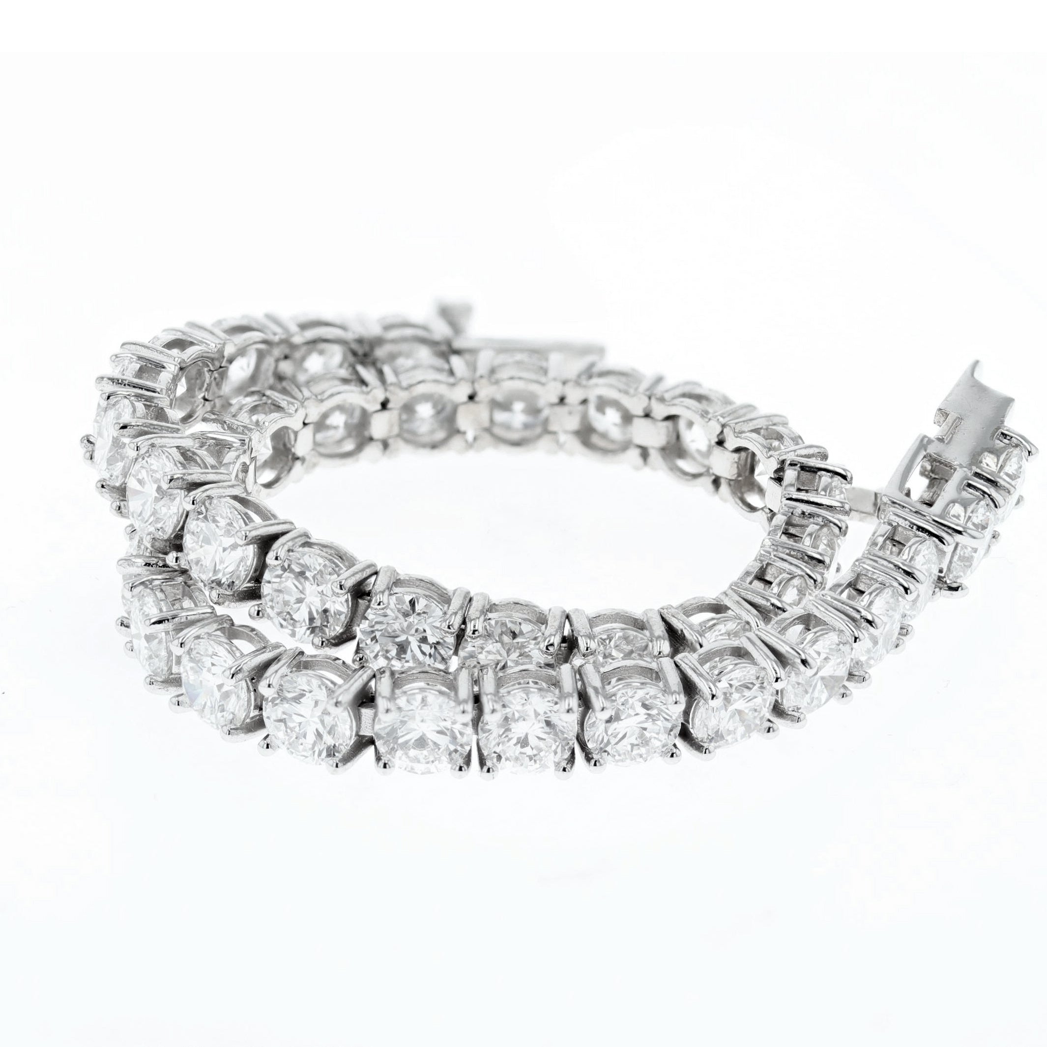 15ct/tw lab grown diamond tennis bracelet 14K white gold