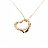 Tiffany and CO. Elsa Peretti open heart pendant 18K rose gold