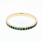 14K yellow gold tsavorite eternity band stacker