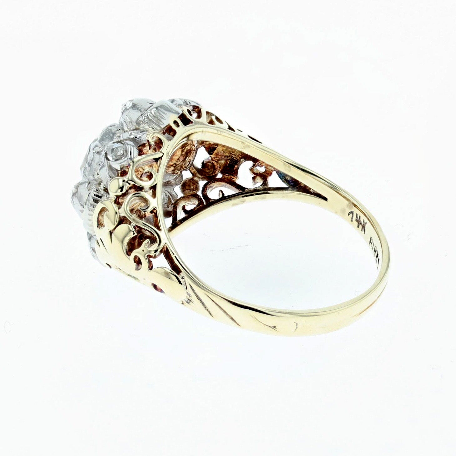 0.50ct/tw Rose cut diamond antique Birks ring
